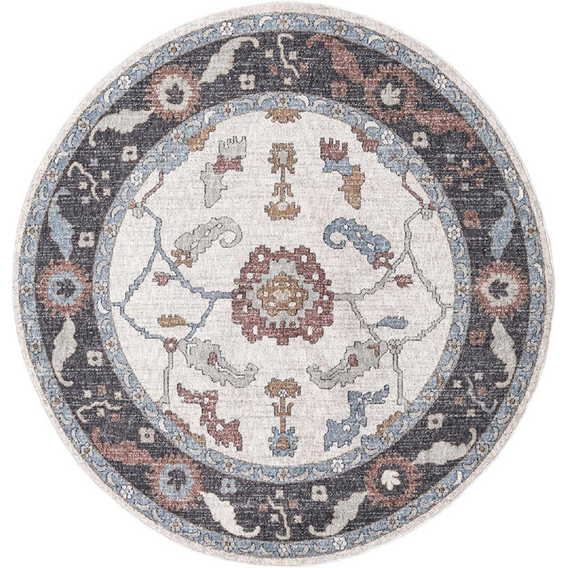 Tapis d'intérieur Akmal, Rond 7 pi