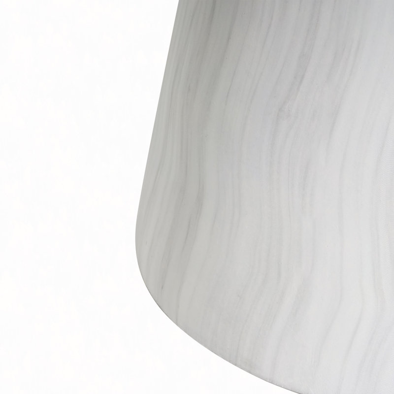 Table d'appoint d'extérieur en travertin, blanc, Blanc
