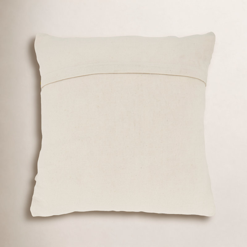 Elya Cotton Throw Pillow, Gray, Polyester/Polyfill
