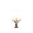 18" In Stag Elk Deer Bust Rustic Gray Polyresin Table Lamp