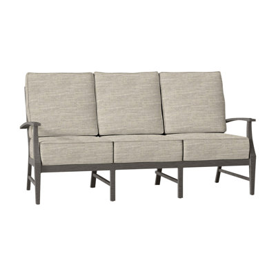 Croquet 76" Wide Outdoor Patio Sofa with Cushions