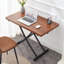 Bureau multifonctionnel à hauteur réglable, plateau en grain de bois, design minimaliste moderne pour le bureau et la maison-847005610-847004475