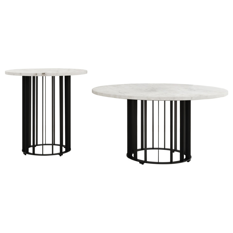 Ensemble de tables basses 2 pièces Suarez, 2 pièces: table basse, table de bout