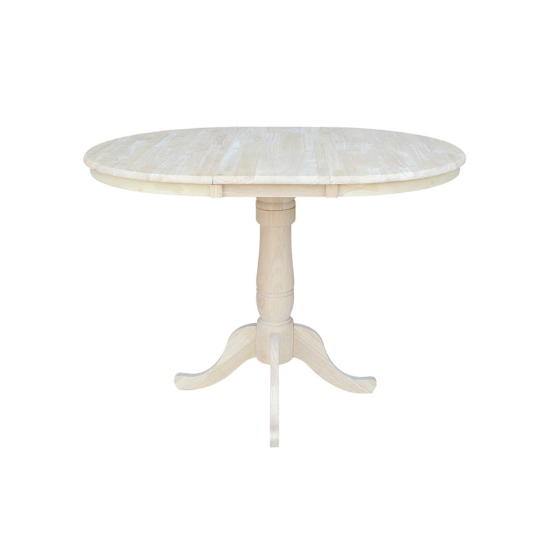 Fabian Counter Height Solid Wood Dining Table, Unfinished/Unfinished