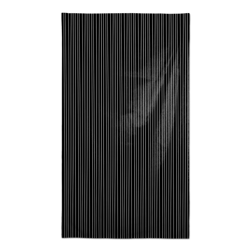 Hariette Striped Tablecloth, Black