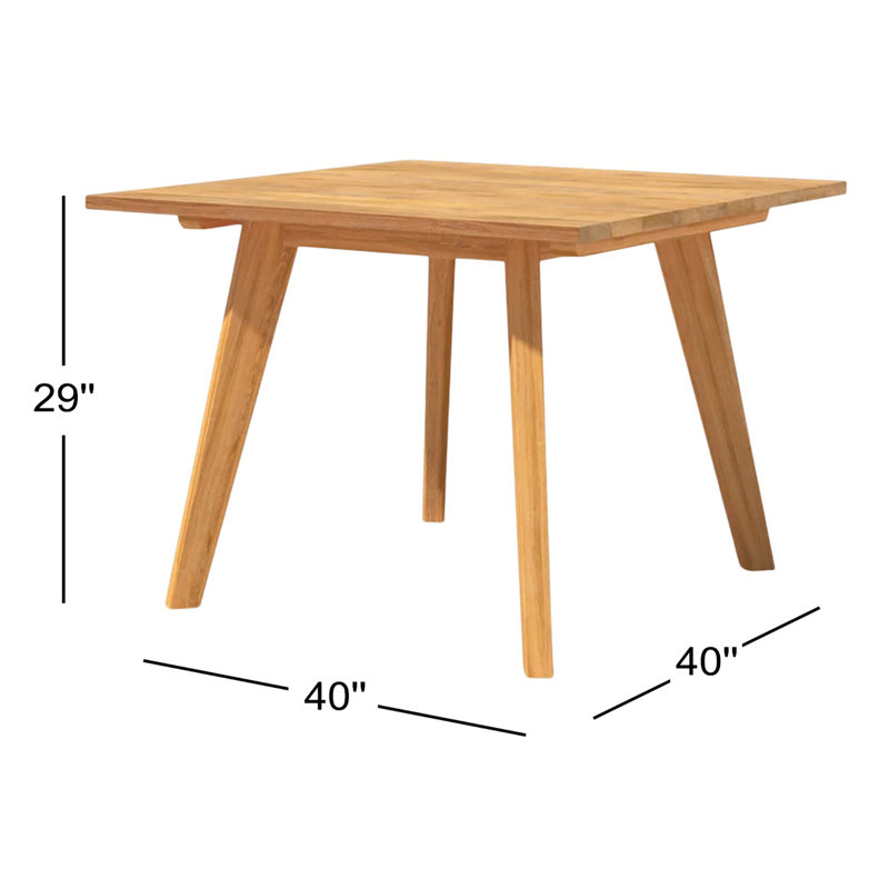 Essential Outdoor Square Teak Dining Table