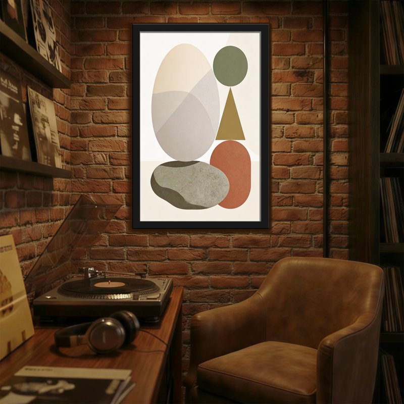 Abstract Abstract Geometric Shapes Earth Tones Pattern