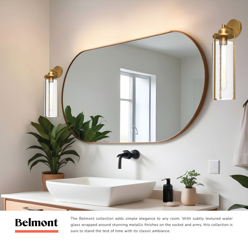 Belmont Vanity Light, Aged Gold