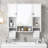 35'' x 28'' Modern Wall Mounted Bathroom Storage Cabinet, Bathroom Wall Cabinet with Mirror, Medicine Cabinet with Towels Bar-856274467