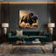 Wildlife African Buffalo Brown Canvas Wall Art-378674176