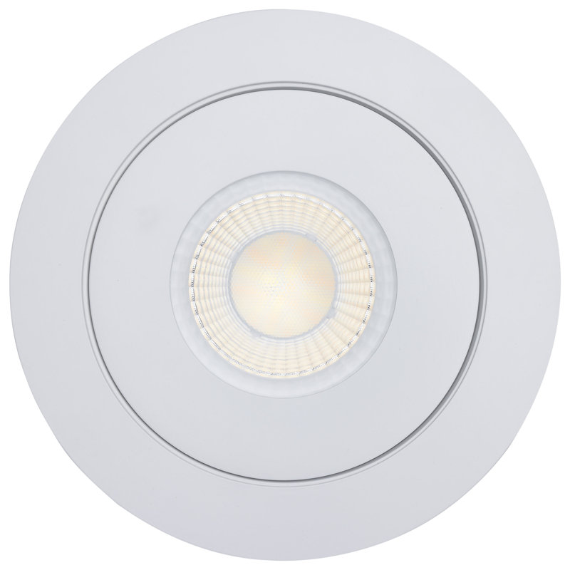 Ultra Slim Selectable CCT New Construction IC LED Canless Recessed Lighting Kit, White