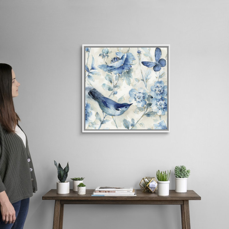 Indigold Xi par Audit Lisa - reproduction d'art sur toile, H 26 po x l 26 po x P 2 po, Toile blanche encadrée
