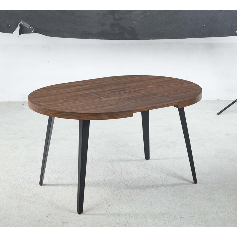 Extendable Dining table, Walnut/Black
