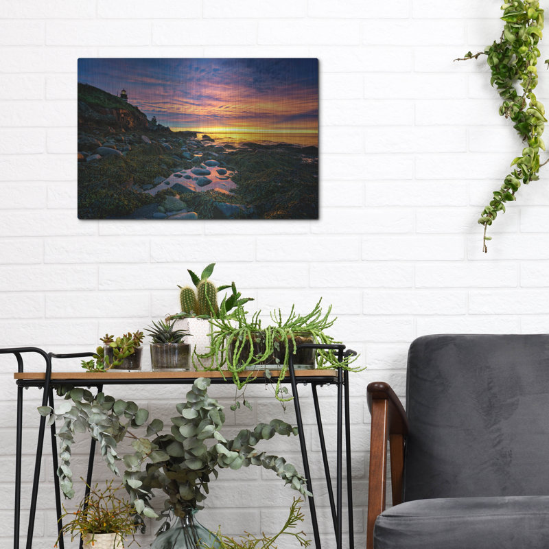 Mur en métal «Sunrise At West Quoddy Head» par Rick Berk, H 12 po x l 16 po
