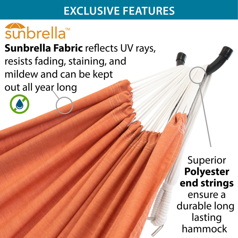 Tessa Double Hammock with Stand, Coral