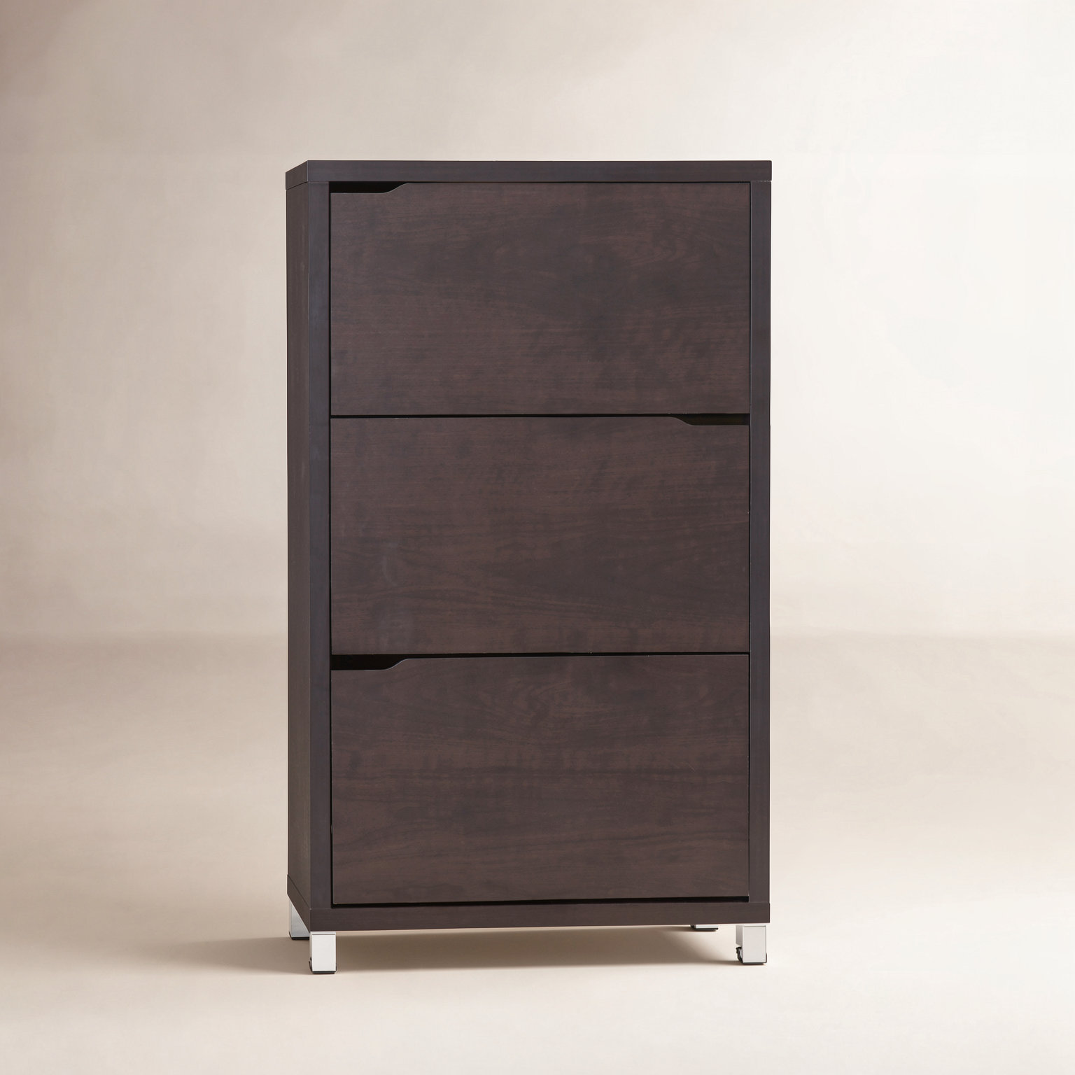 Simms Shoe Storage Cabinet, Dark Brown