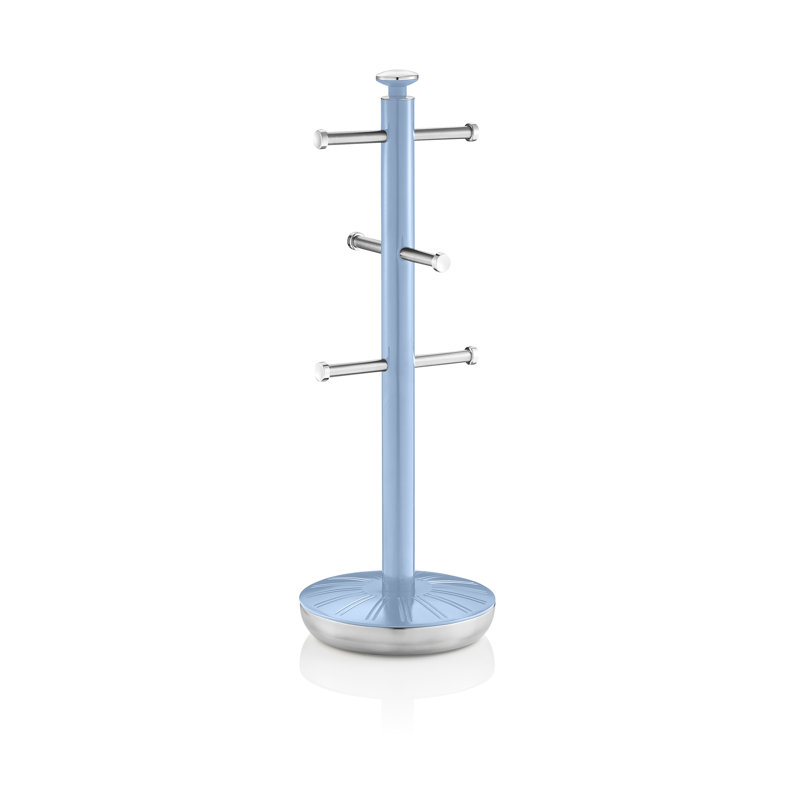 Swan Retro Towel Pole and Mug Tree, Blue