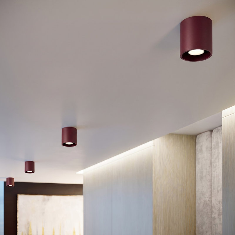 ORBIS Flush Mount, Burgundy, Ceiling lamp ORBIS 1 burgundy, 1 Light