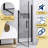 26 In. W X 68 In. H Reversible Pivot Semi-Frameless Shower Door In Matte Black Finish