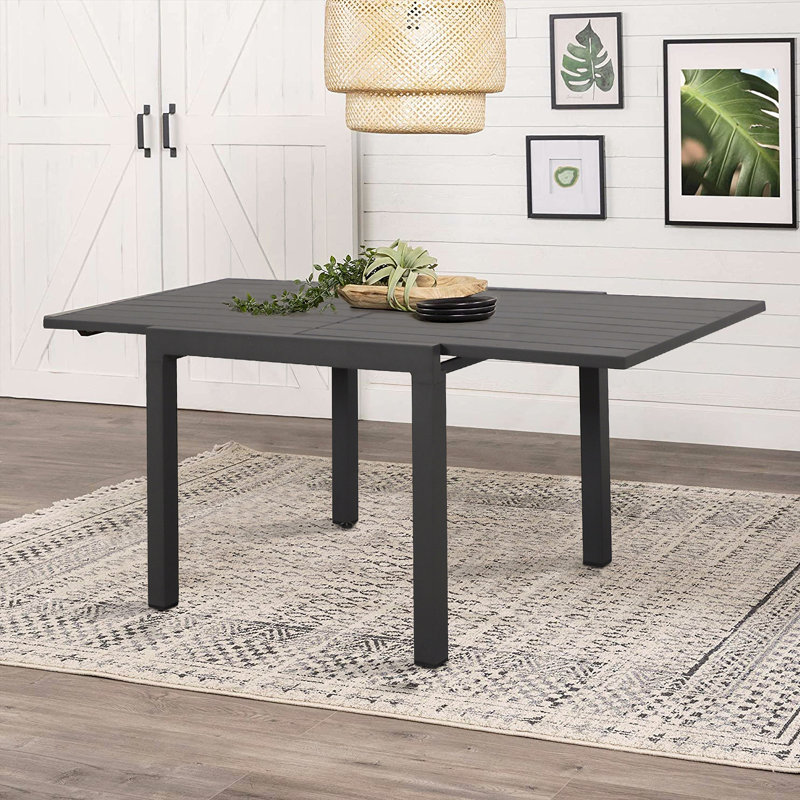 Table de salle à manger extensible, Gris