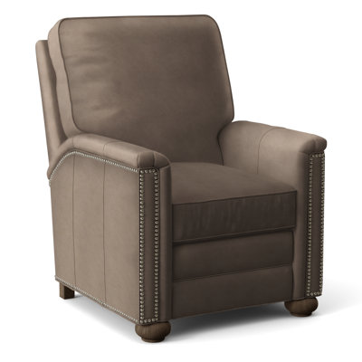 Fauteuil inclinable électrique standard en cuir véritable de 31 po de largeur Randleman