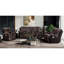 Brun avec console inclinable, inclinaison manuelle, riche revêtement, console idéale en brun, tissu, 2 porte-gobelets, primaire