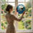 7.8"H Moon Bird Stained Glass Window Panel-1778484155