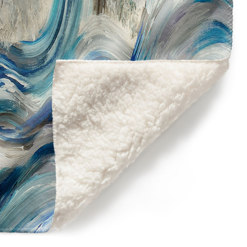 Couverture sherpa à roulement doux wave ii, l 68 po x L 80 po