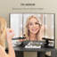 Coiffeuse de maquillage avec 3 miroirs, coiffeuse lumineuse-1421639807