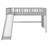 Gray Full Low Loft Bed Pine Slide Design Space Saving For Bedroom-1158224533-1158224538