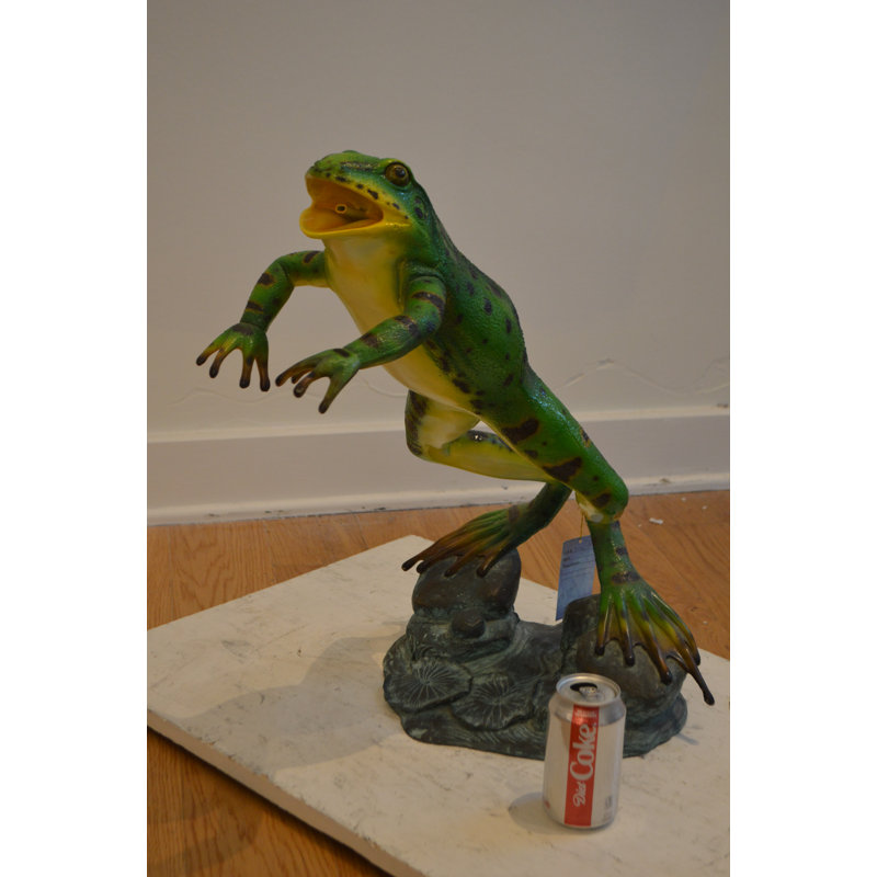 Bronze Jumping Frog Fountain