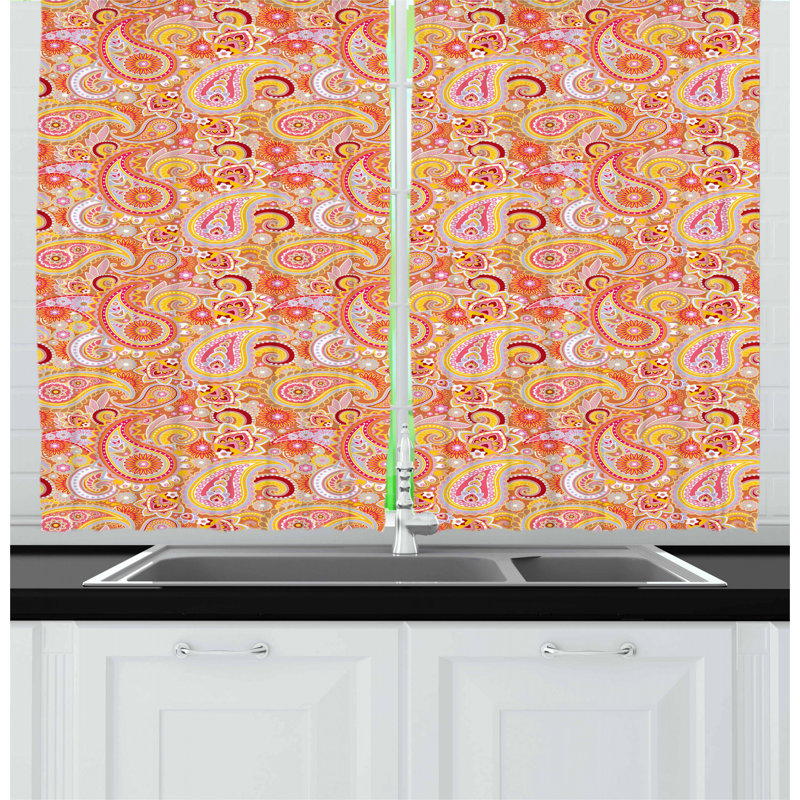 Paisley Pointed Kitchen Curtain