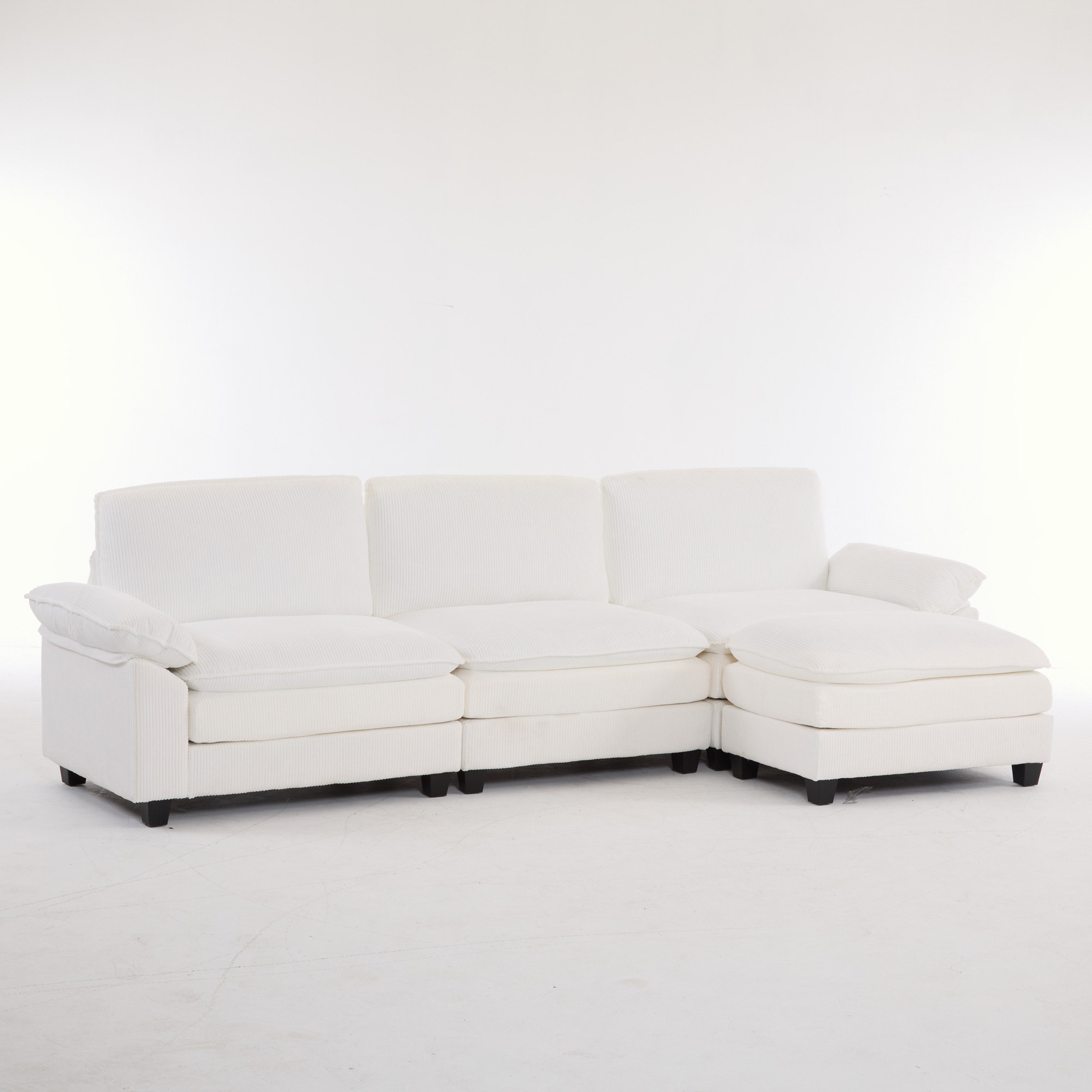 Latitude Run® Modular Sectional Sofa with Movable Ottoman - Wayfair Canada