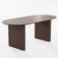 Ensemble de table de salle à manger ovale en bois massif 67 po avec 6 chaises de salle à manger rembourrées Fabirc-2069515297-2069515298