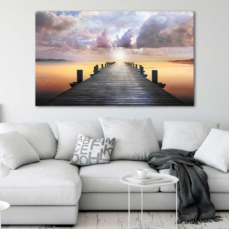 «Blue Way» par Mike Calascibetta - photographie, Toile tendue, H 36 po x l 60 po x P 1,5 po