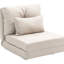 Espace de vie de la chaise à bascule: réglable, pliable, lin beige