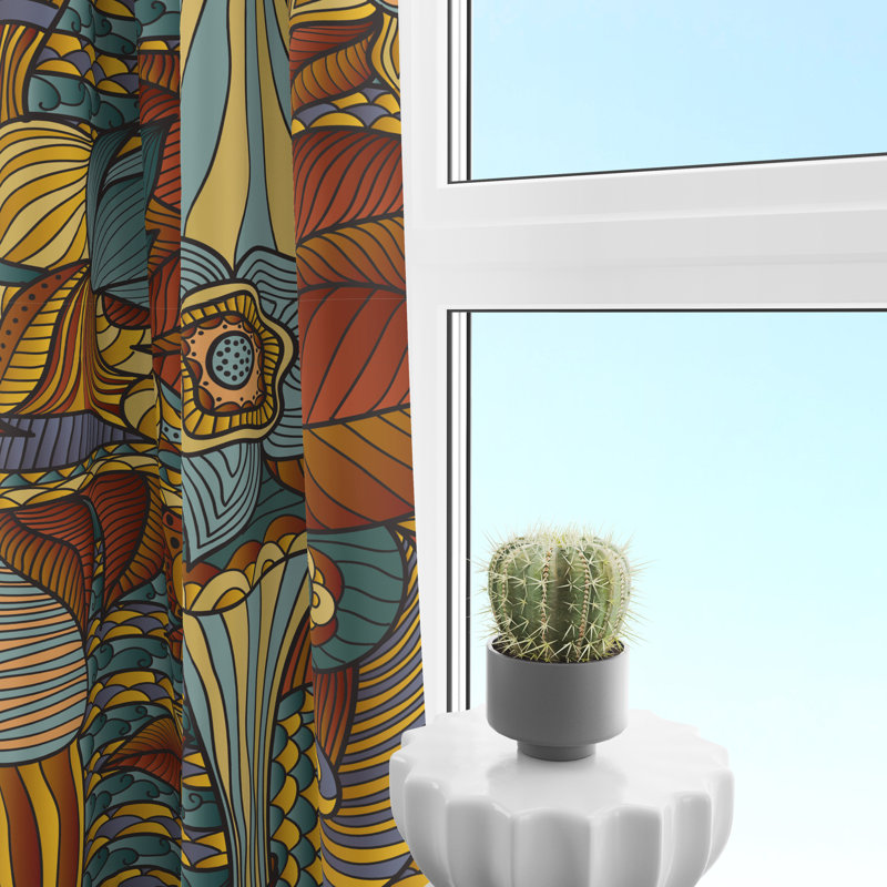 Semi Sheer Curtain Panel Pair, 20" W x 52" L