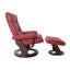 Fauteuil inclinable pivotant en cuir et vinyle Rudden