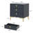 3-Drawer Modern Nightstand With Metal Legs-2063962755