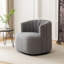 Fauteuil demi-tonneau pivotant rembourré Musaab-1129483427