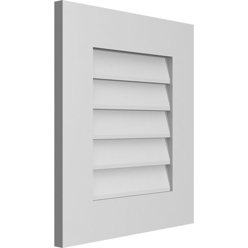 Vent à pignon rectangulaire en uréthane non-fonctionnel, H 20 po x l 18 po x P 1 po