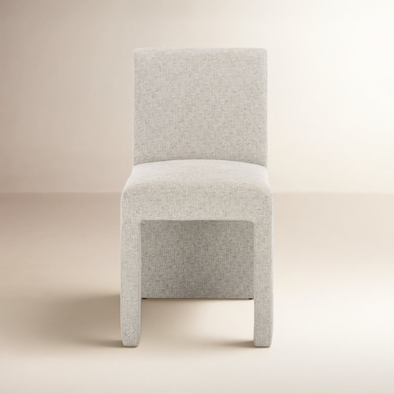 Silverton 19.7'' H Upholstered Pine Parsons Chair, Light Gray
