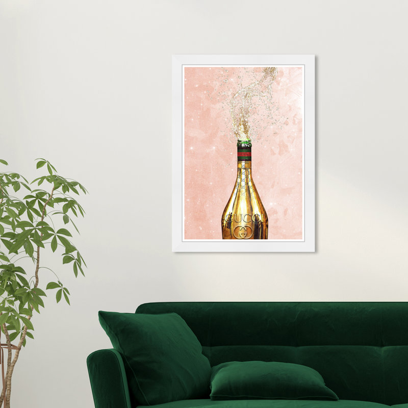 «Blush Italian Champagne», impression encadrée, Cadre blanc