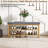Elegant Rubberwood Frame Shoe Storage Bench-876445457