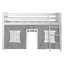 Lit mezzanine simple en bois massif avec rideau Ethridge Kids-1908180091-1908180084