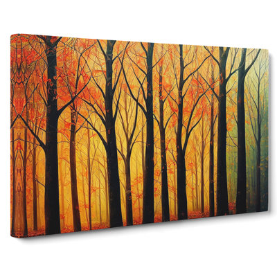 Bold Autumn Forest - Wrapped Canvas
