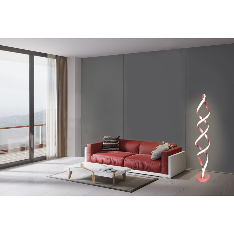  Lampe DEL sur pied 63 po, Cuivre rose anodisé