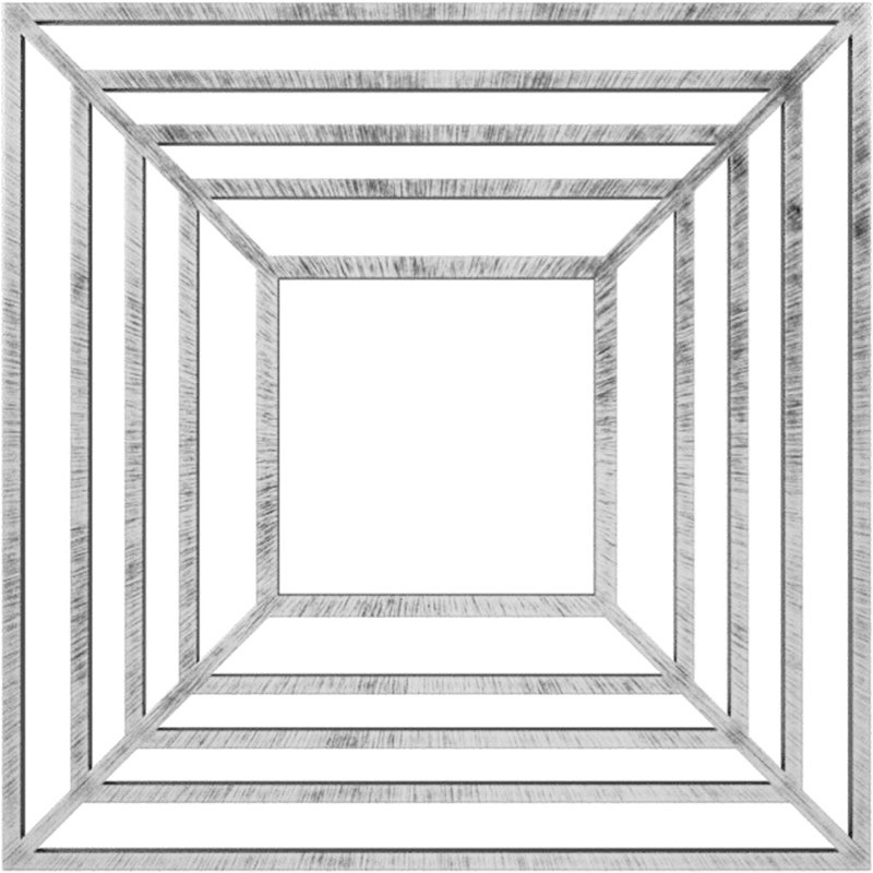 Médaillon de plafond 26 po x P 9 po x P 9 po x P 3/4 po Raven, H 20 po x l 20 po x P 0,5 po, Argent antique