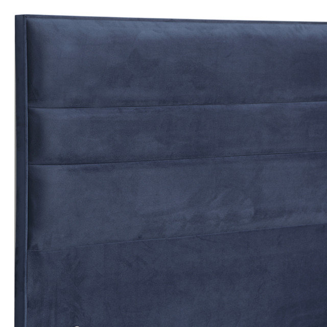 Naples Floor Standing Headboard, Small Double (4'), Navy, Velvet