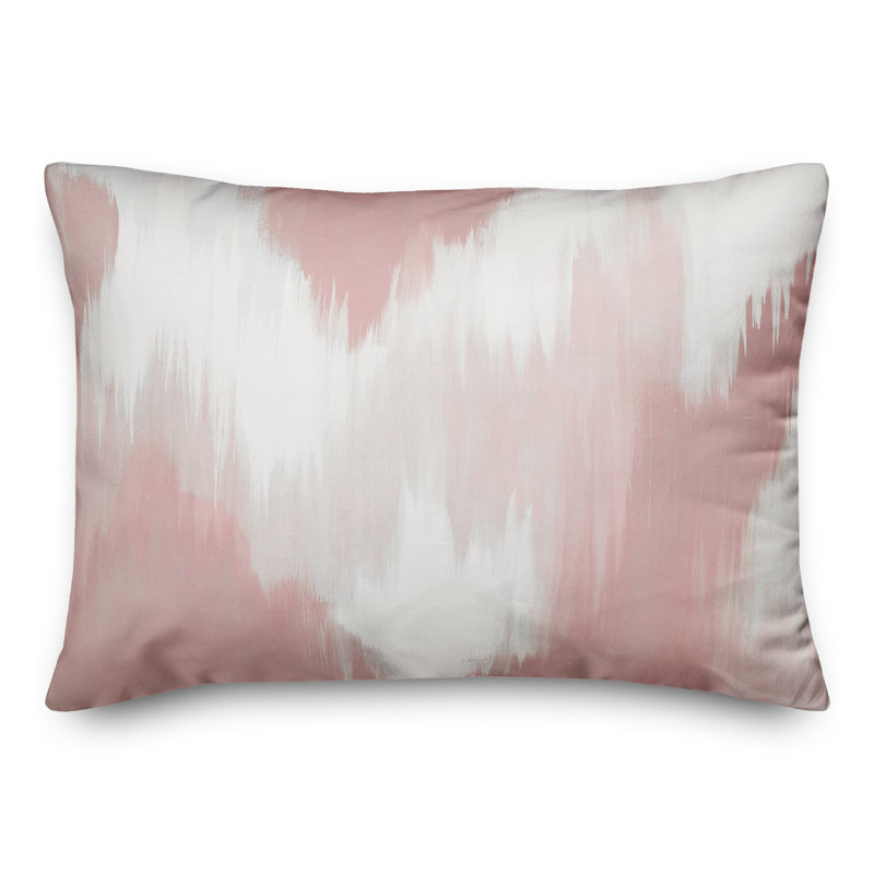 Coussin décoratif à motif abstrait, Rose